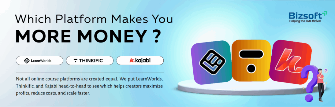 LearnWorlds, Thinkific, and Kajabi
